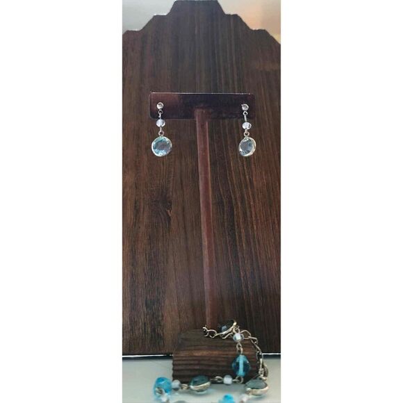 Madison and MAX Bracelet and Earrings Set Blues Silver 90s‎ Vintage - Picture 12 of 16